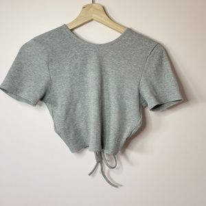 REVAMPED Grey Crop Top Size S